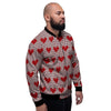 Heart Valentine's Day Print Pattern Men's Bomber Jacket-grizzshop