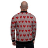 Heart Valentine's Day Print Pattern Men's Bomber Jacket-grizzshop