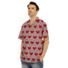 Heart Valentine's Day Print Pattern Men's Hawaiian Shirt-grizzshop