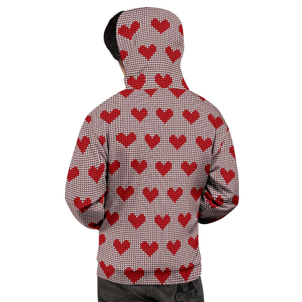 Heart Valentine's Day Print Pattern Men's Hoodie-grizzshop