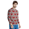 Heart Valentine's Day Print Pattern Men's Sweatshirt-grizzshop