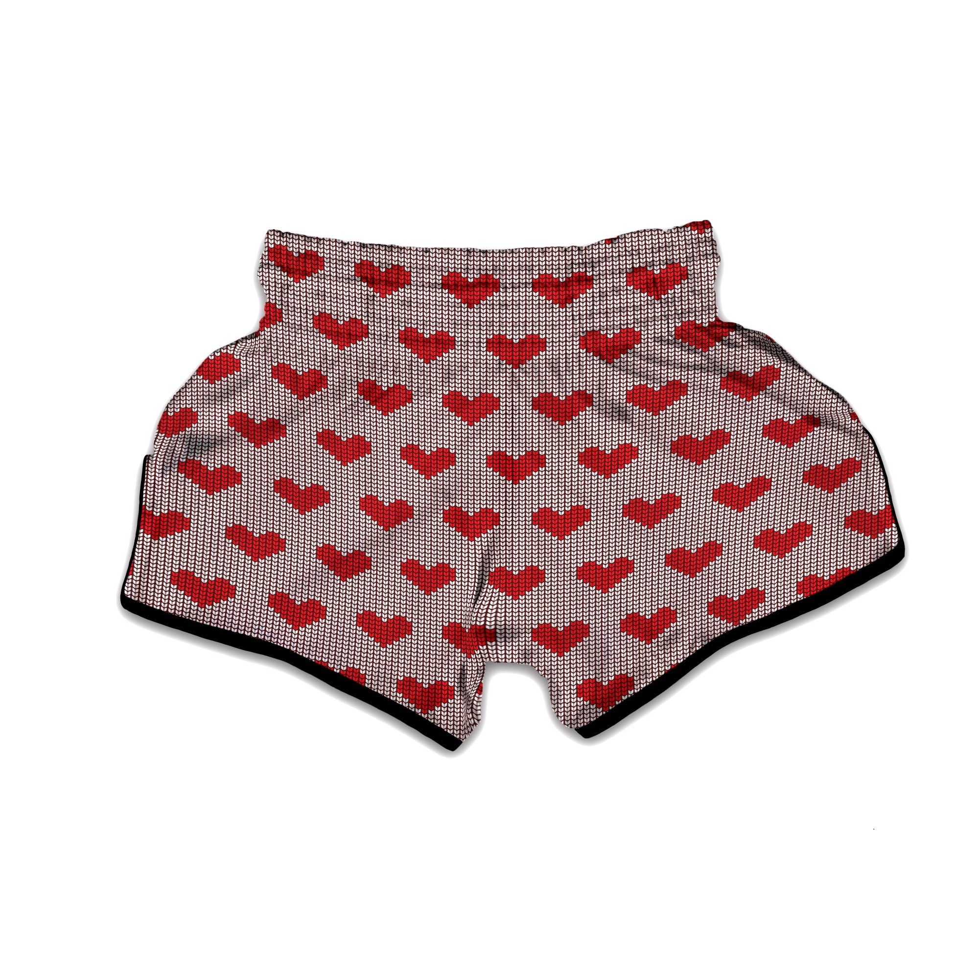 Heart Valentine's Day Print Pattern Muay Thai Boxing Shorts-grizzshop