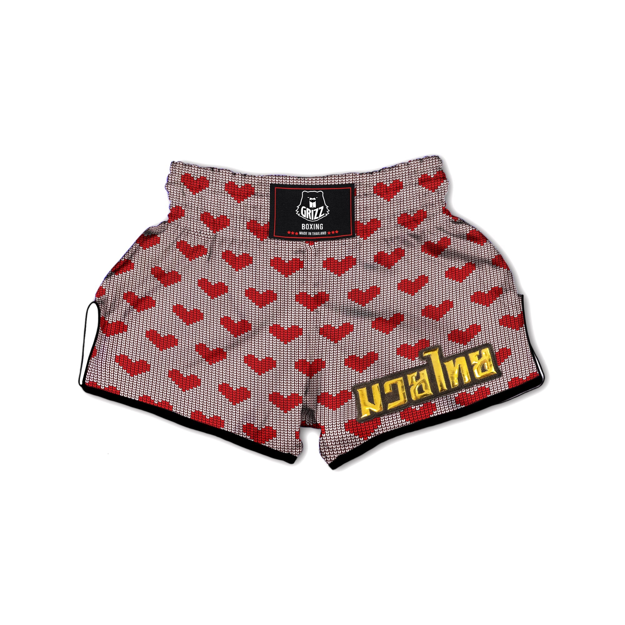 Heart Valentine's Day Print Pattern Muay Thai Boxing Shorts-grizzshop