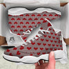 Heart Valentine's Day Print Pattern White Basketball Shoes-grizzshop