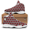 Heart Valentine's Day Print Pattern White Basketball Shoes-grizzshop