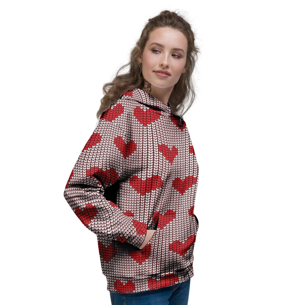 Heart Valentine's Day Print Pattern Women's Hoodie-grizzshop