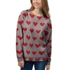 Heart Valentine's Day Print Pattern Women's Sweatshirt-grizzshop