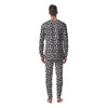 Heart White And Black Print Pattern Men's Pajamas-grizzshop