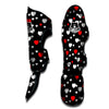 Heart White And Red Print Pattern Muay Thai Shin Guards-grizzshop