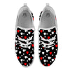 Heart White And Red Print Pattern White Athletic Shoes-grizzshop