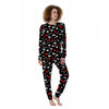 Heart White And Red Print Pattern Women's Pajamas-grizzshop