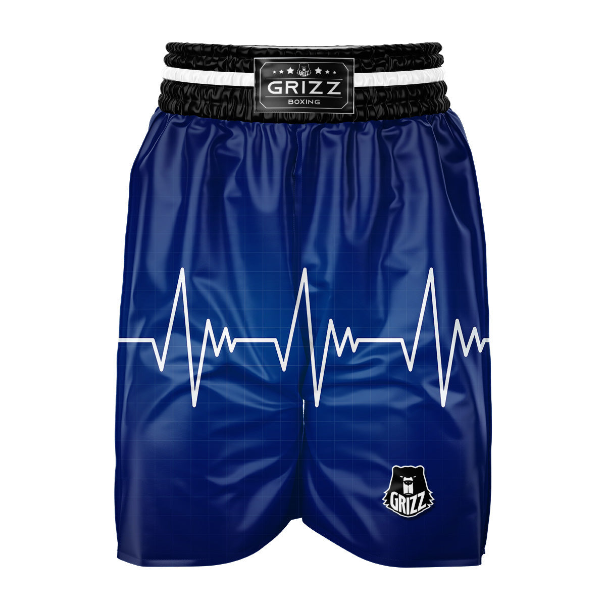 Heartbeat Blue Print Boxing Shorts-grizzshop