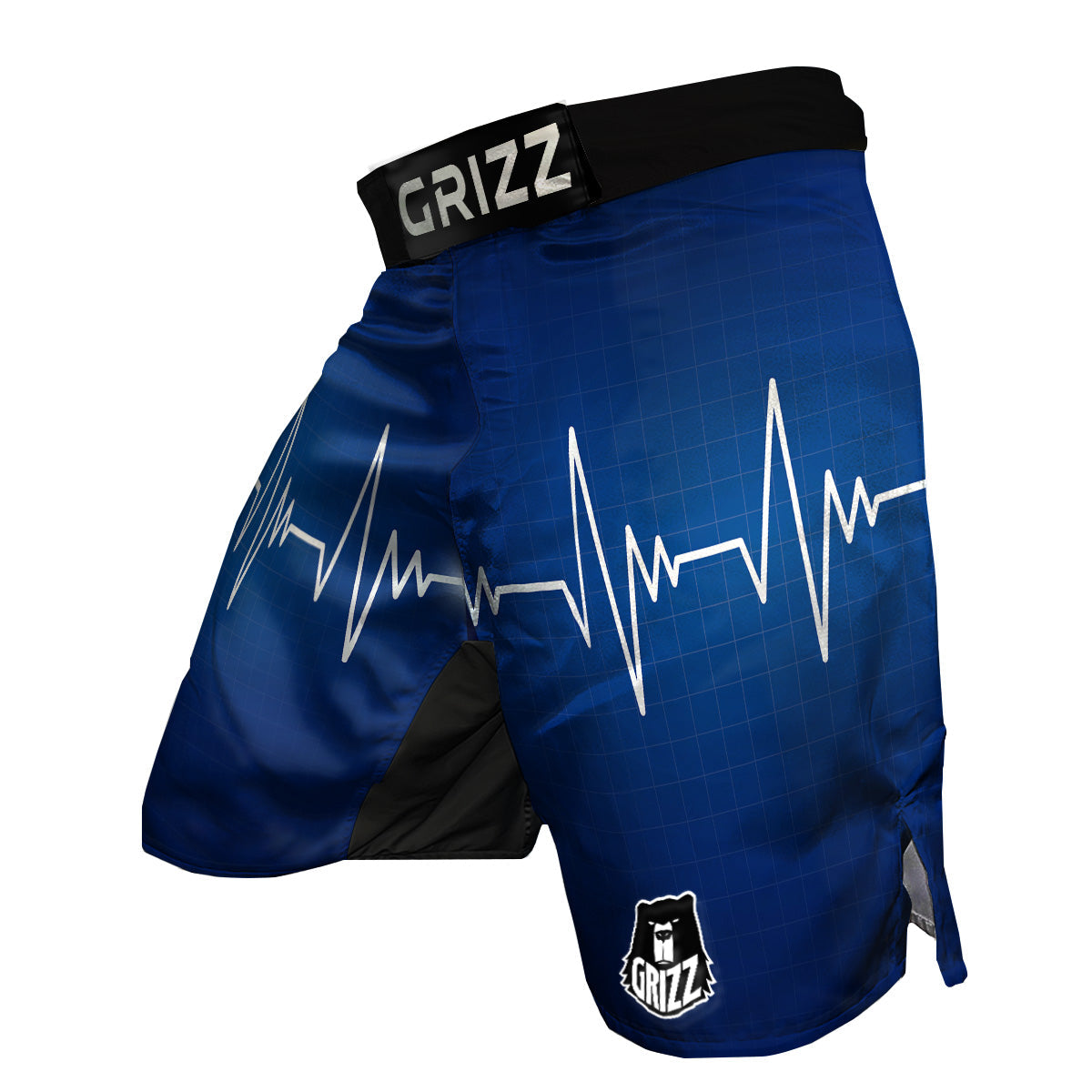 Heartbeat Blue Print MMA Shorts-grizzshop