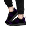 Heartbeat Purple Print Pattern Black Sneaker-grizzshop