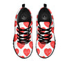 Heartbeat Red Print Pattern Black Sneaker-grizzshop