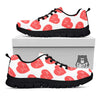 Heartbeat Red Print Pattern Black Sneaker-grizzshop