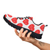 Heartbeat Red Print Pattern Black Sneaker-grizzshop