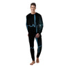 Heartbeat Teal Print Men's Pajamas-grizzshop