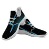 Heartbeat Teal Print White Athletic Shoes-grizzshop