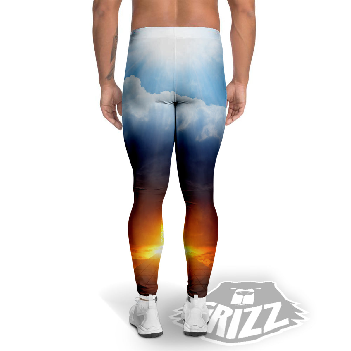 Heaven And Hell Print Men's Leggings-grizzshop