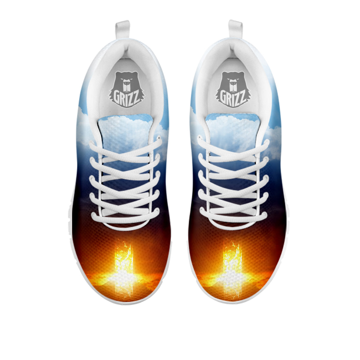 Heaven And Hell Print White Sneaker-grizzshop