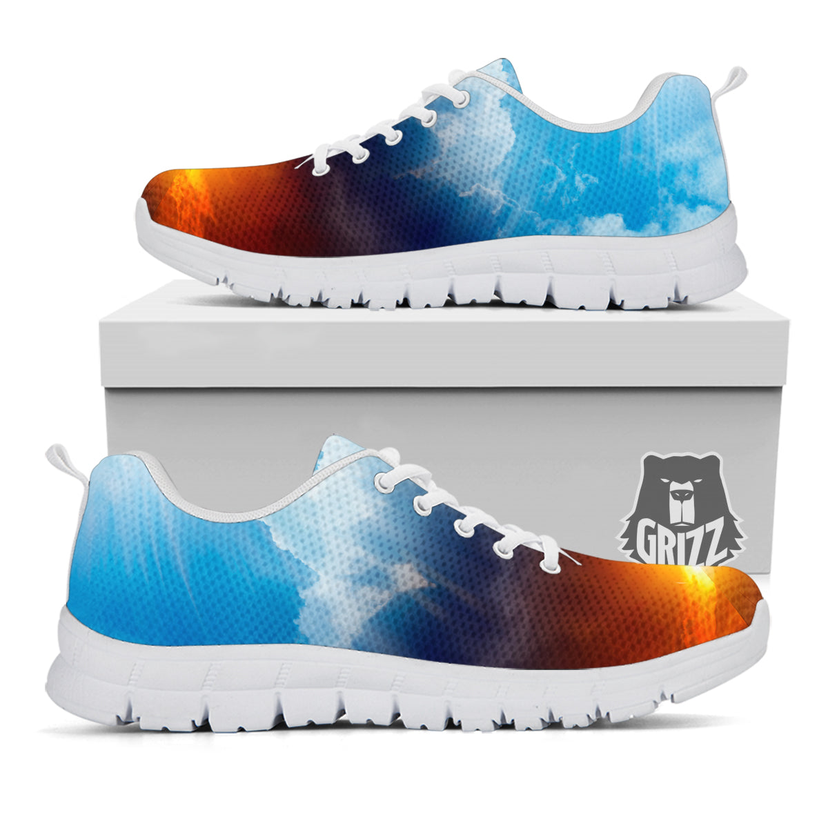Heaven And Hell Print White Sneaker-grizzshop