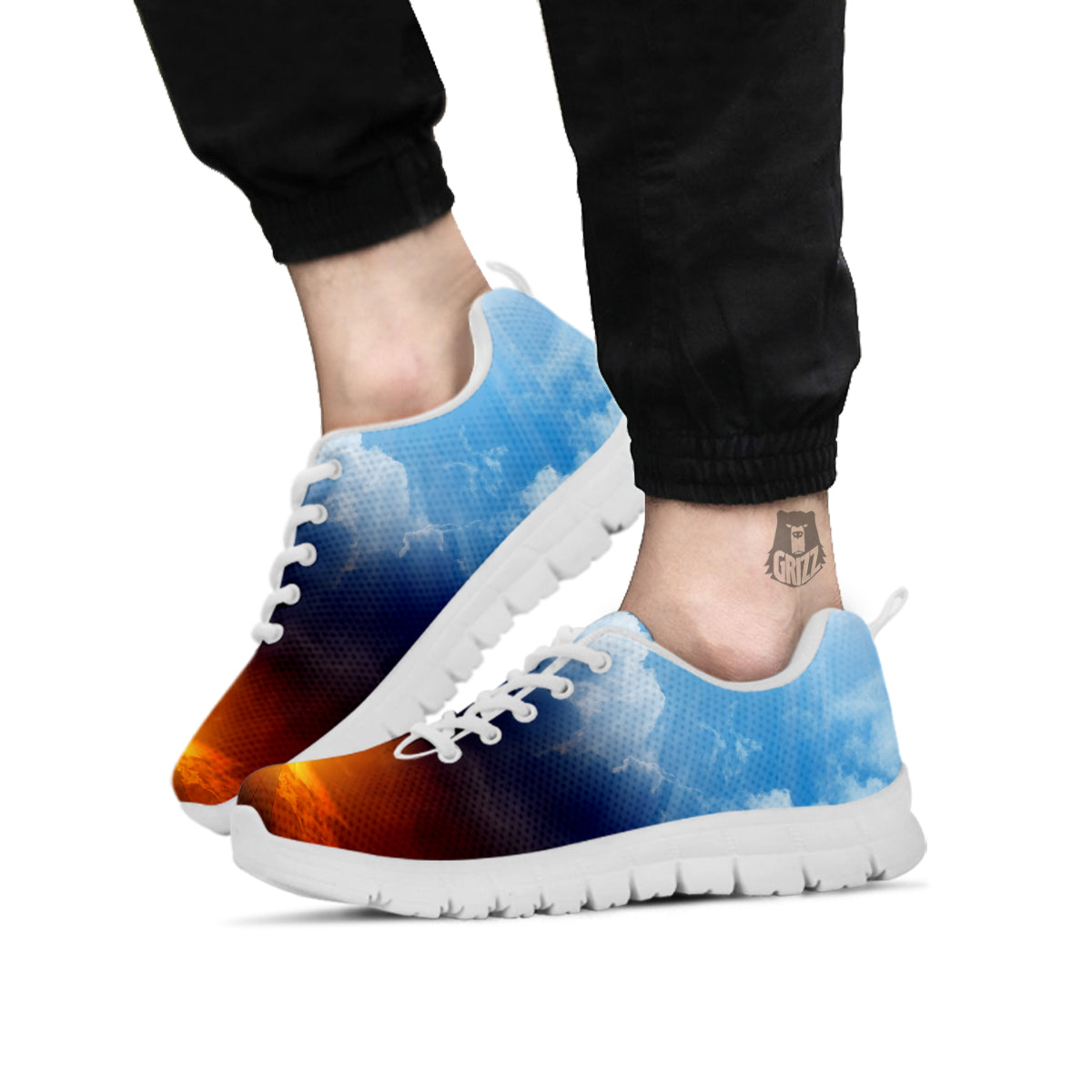 Heaven And Hell Print White Sneaker-grizzshop