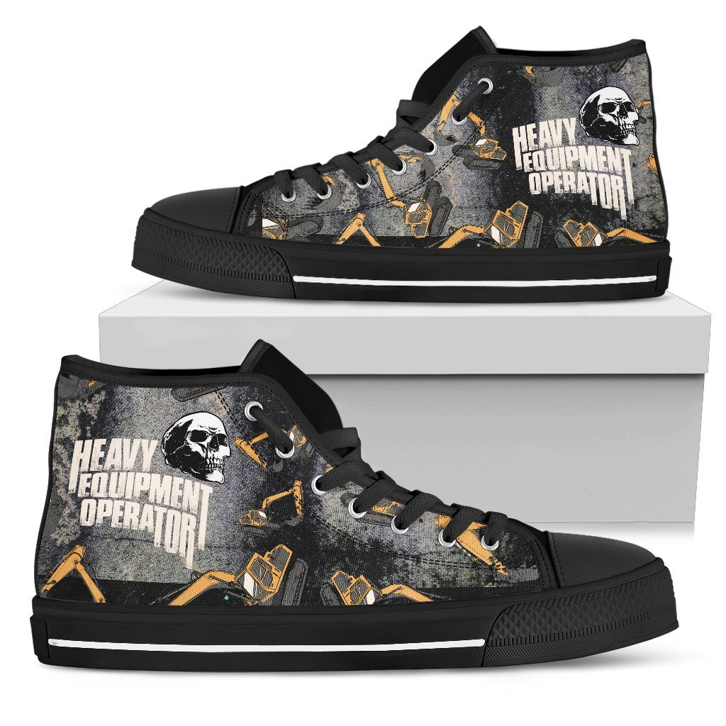 Heavy Equipment Operator Men's Classic High Top Canvas Shoes-grizzshop