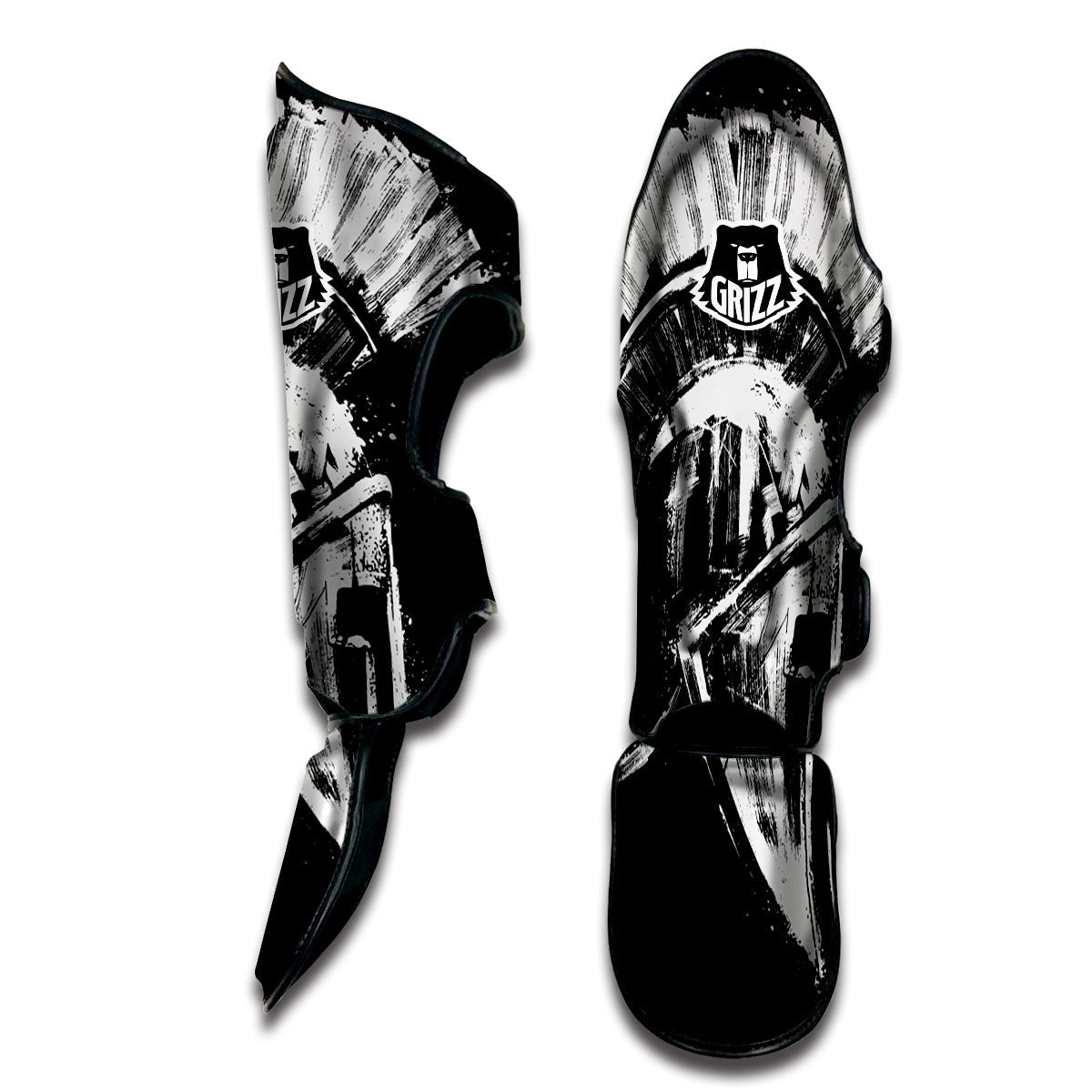 Helmet Ancient Spartan Print Muay Thai Shin Guards-grizzshop