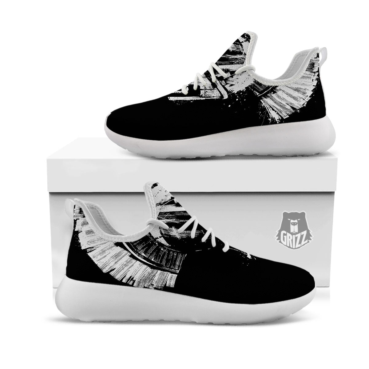 Helmet Ancient Spartan Print White Athletic Shoes-grizzshop