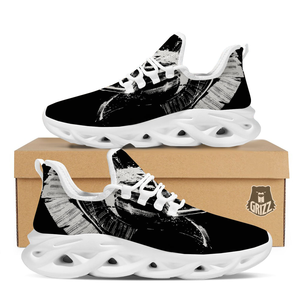 Helmet Ancient Spartan Print White Running Shoes-grizzshop