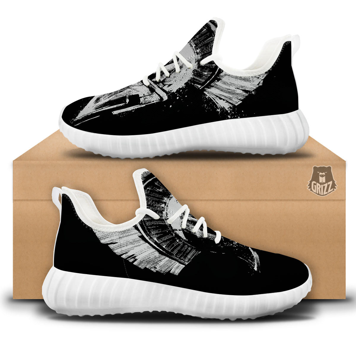 Helmet Ancient Spartan Print White Walking Shoes-grizzshop