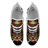 Helmet Japanese Samurai Print White Athletic Shoes-grizzshop