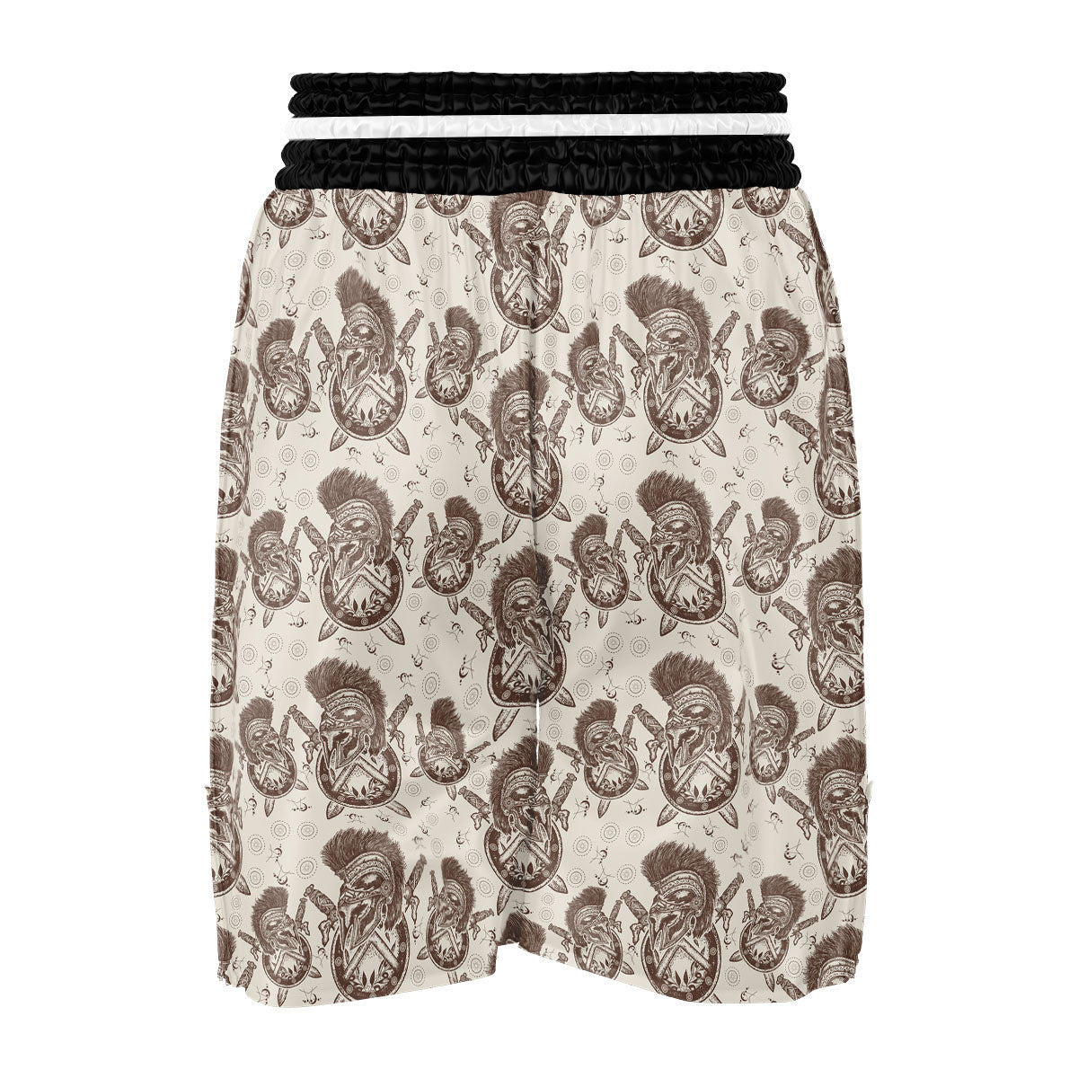Helmet Spartan Warrior Print Pattern Boxing Shorts-grizzshop