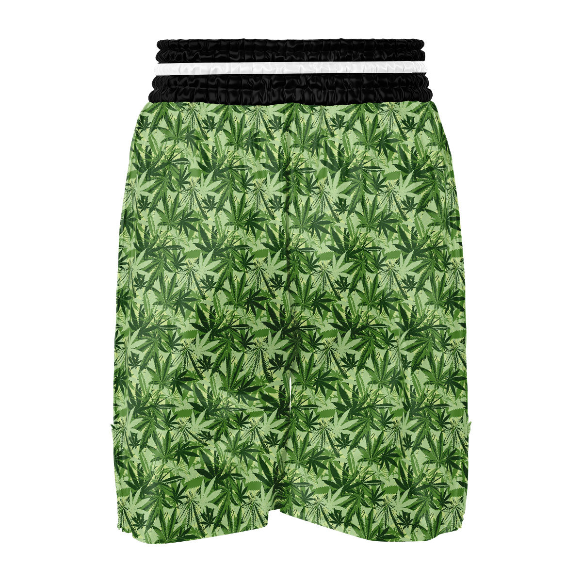 Hemp Leaf Print Pattern Boxing Shorts-grizzshop