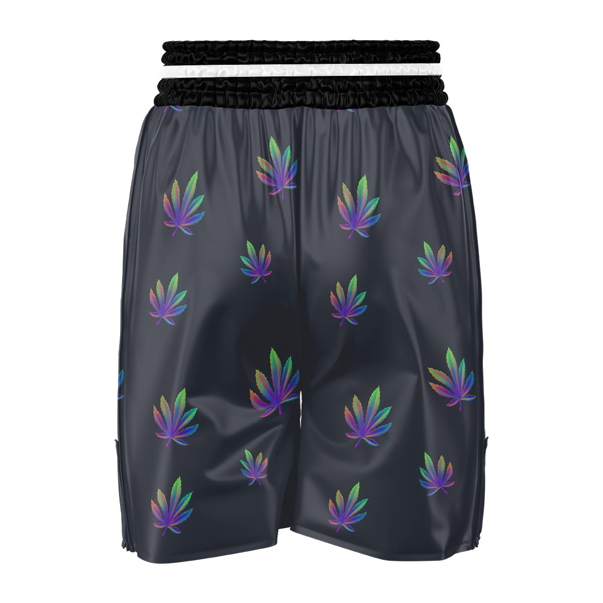 Hemp Leaves Reggae Trippy Print Pattern Boxing Shorts-grizzshop