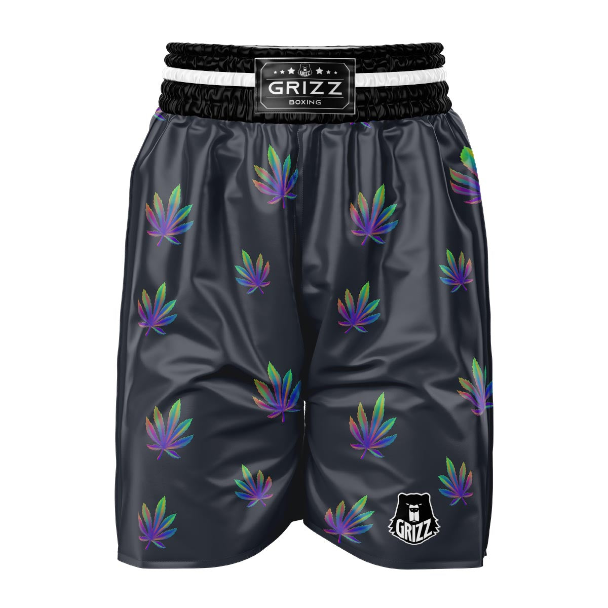 Hemp Leaves Reggae Trippy Print Pattern Boxing Shorts-grizzshop