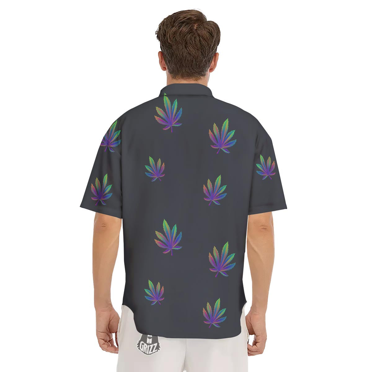 Hemp Leaves Reggae Trippy Print Pattern Men's Short Sleeve Shirts-grizzshop