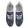 Hemp Leaves Reggae Trippy Print Pattern White Athletic Shoes-grizzshop