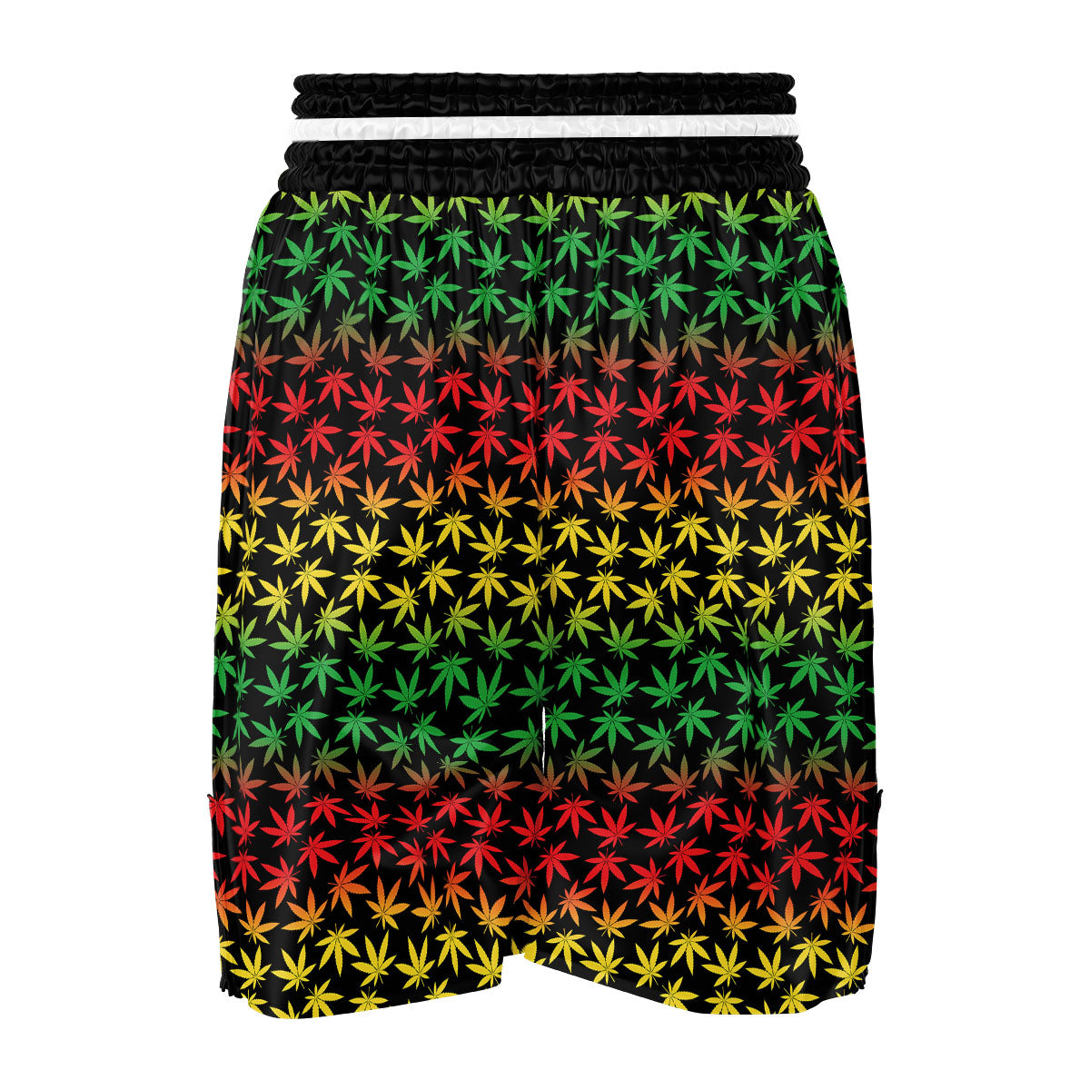 Hemp Rastafarian Print Pattern Boxing Shorts-grizzshop