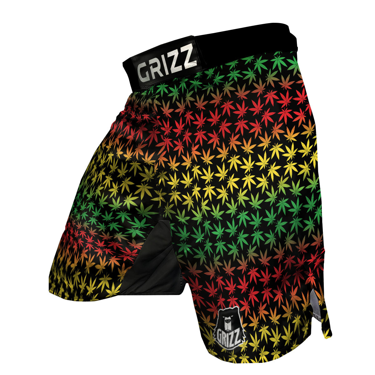 Hemp Rastafarian Print Pattern MMA Shorts-grizzshop