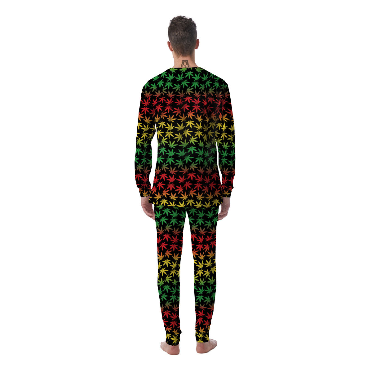 Hemp Rastafarian Print Pattern Men's Pajamas-grizzshop