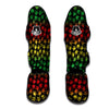 Hemp Rastafarian Print Pattern Muay Thai Shin Guards-grizzshop