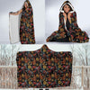 Hen Farm Chicken Eggs Pattern Print Hooded Blanket-grizzshop