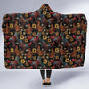 Hen Farm Chicken Eggs Pattern Print Hooded Blanket-grizzshop