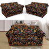 Hen Farm Chicken Eggs Pattern Print Loveseat Cover-grizzshop