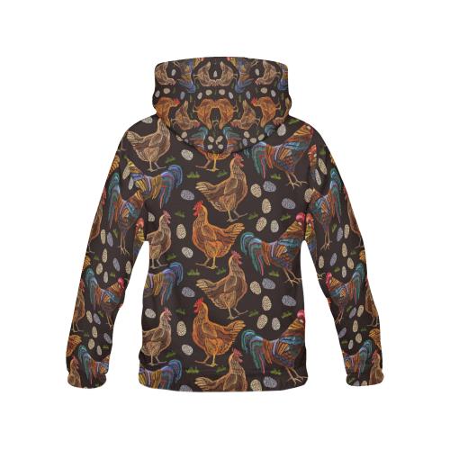 Hen Farm Chicken Eggs Pattern Print Men Pullover Hoodie-grizzshop