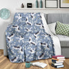 Heron Floral Pattern Print Blanket-grizzshop