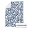 Heron Floral Pattern Print Blanket-grizzshop