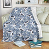 Heron Floral Pattern Print Blanket-grizzshop